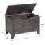 Ensemble de 2 bancs de rangement en bois gris avec couvercle - Banc à chaussures multifonctionnel, coffre à couvertures et coffre à jouets pour l'entrée, la chambre à coucher ou le salon-1883247369-1942872960