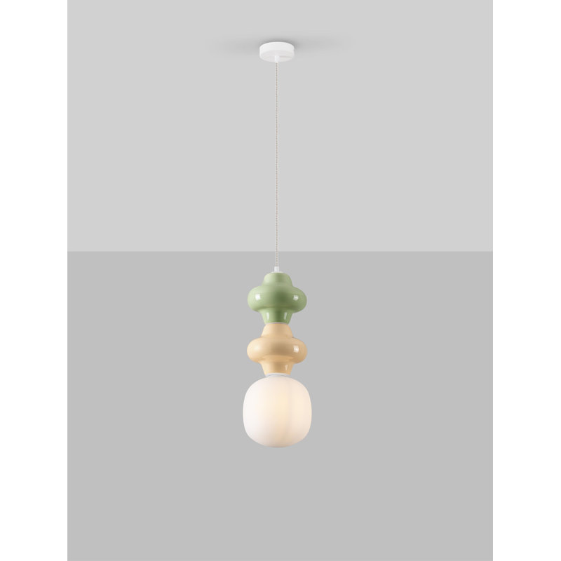 - Light Pendant, GREEN & YELLOW & WHITE