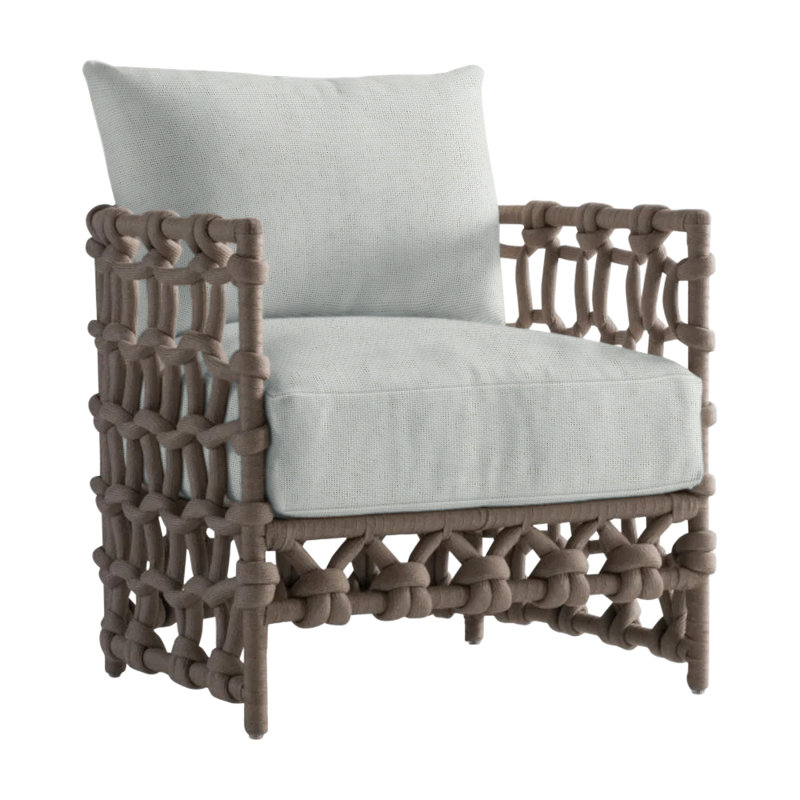 Nodi Outdoor Lounge Chair, Light Gray Linen 6032-01