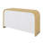 4-Door Curved Corner Modern Storage Cabinet With Wavy Wave-Textured Panels, Adjustable Shelves-1304916009