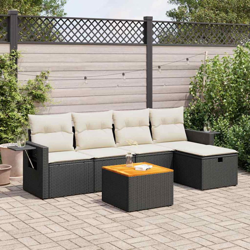 Ensemble de canapé de jardin Vidaxl - noir