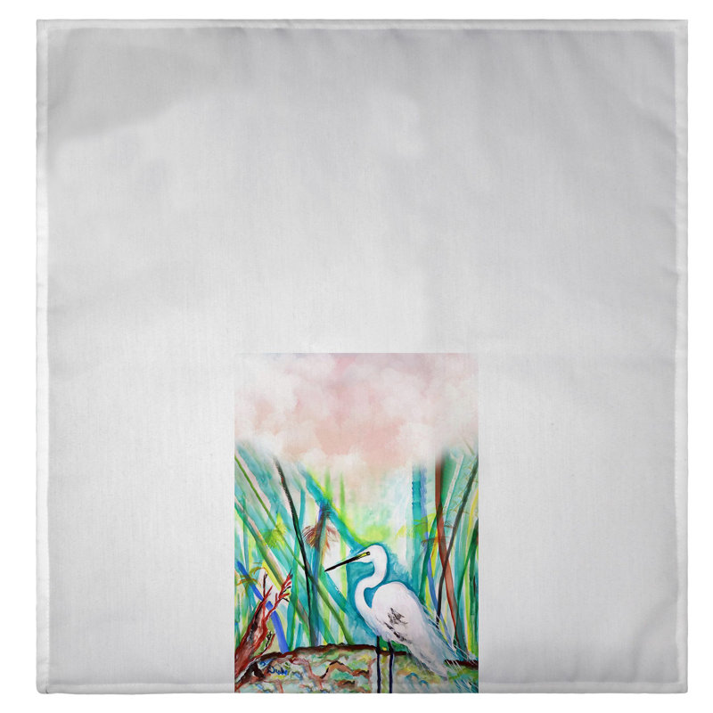 Serviette d'invité Egret in Marsh