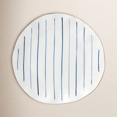 Lenox Blue Bay Stripes 4-Piece Dinner Plate Set