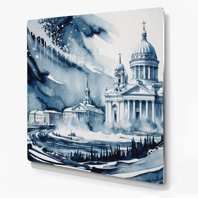 Cities Helsinki Finland Gray Metal Wall Art