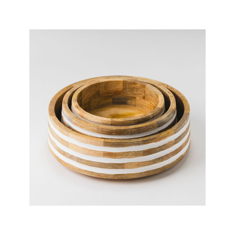  Ensemble de 3 bols Whitehaven Mangowood