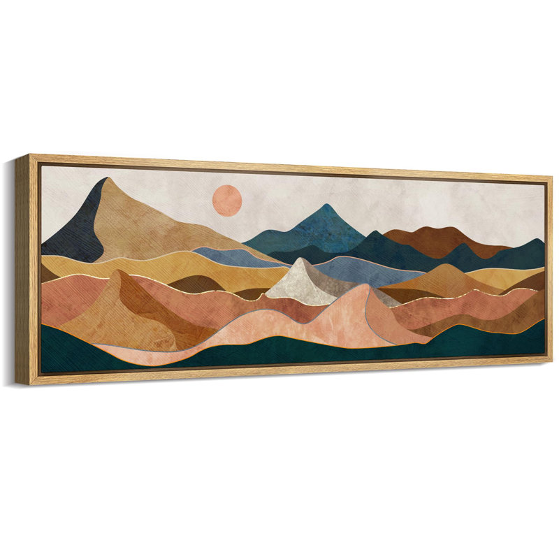 Très grande œuvre d'art murale encadrée, H 20 po x l 60 po, Naturel
