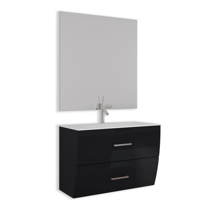 Ensemble de meuble-lavabo simple 32 po avec miroir Ralls
