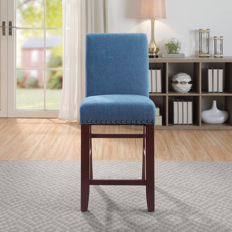 Tabouret de comptoir 25,5 po Rheta, Bleu marine