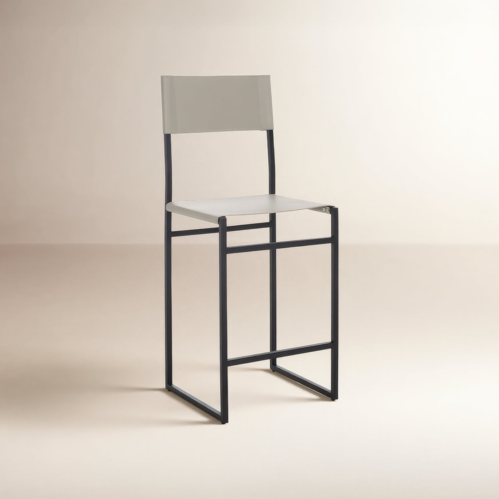 Fairbanks Bar Stool, Light Gray, Counter Stool (26" Seat Height)