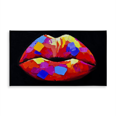 Colorful Lipstick - Bedroom Red Tablecloth for Home Decor