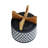 Ceramic 8" Aztec Planter On Wooden Stand
