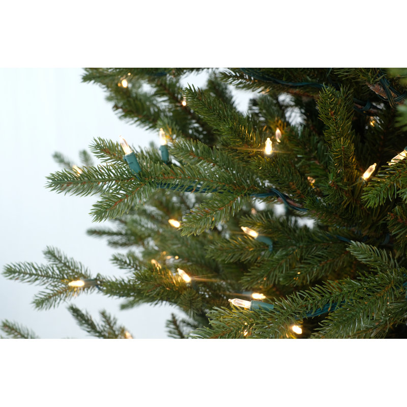 Lighted Artificial Christmas Tree, 7.48ft H x 4.49ft W x 4.49ft D