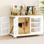 Mobilier de cage pour chien avec portes avant et latérales, chenil robuste pour petits, moyens et grands chiens-369881273-377743842