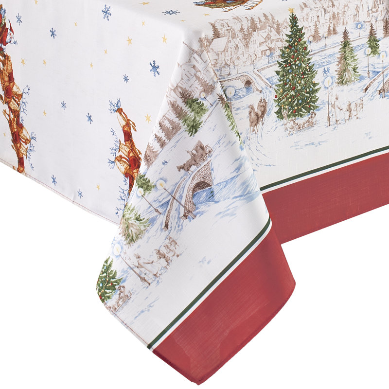 Nappe Liles Santa's, Oblongue de L 60 po x l 84 po