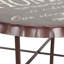 Maresova Round Steel Top Dining Table with Iron Base