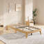 Structure de lit plateforme en bois 11,8 po avec lattes en bois, espace sous le lit 7,5 po, aucun sommier requis, sans bruit-129444471-129444478