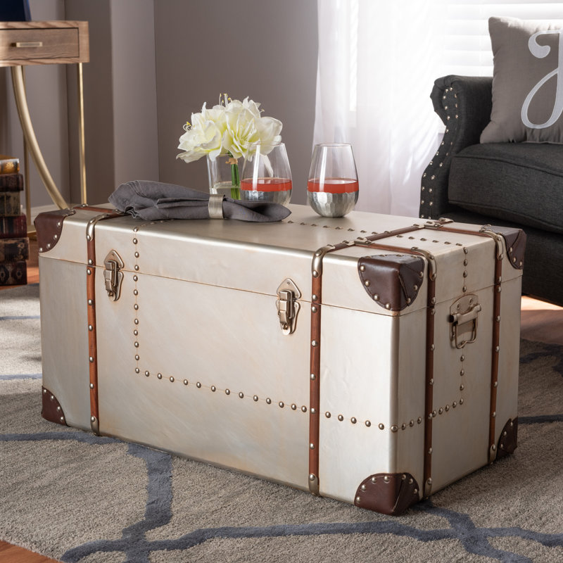 Kristhel Bechet French Industrial Metal Storage Trunk
