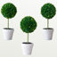 Mini ensemble de topiaires artificiels de 2 ou 3 boules, arbres décoratifs, plantes artificielles d'intérieur et d'extérieur-474687717-474687716