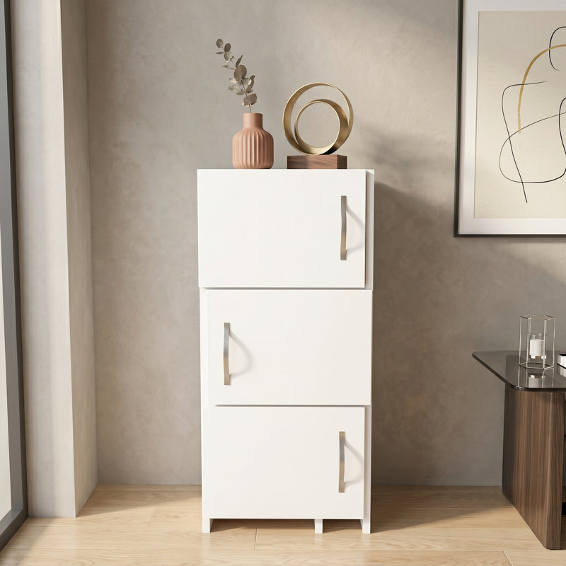 Kellan Extendable Geometric Accent Cabinet with Storage