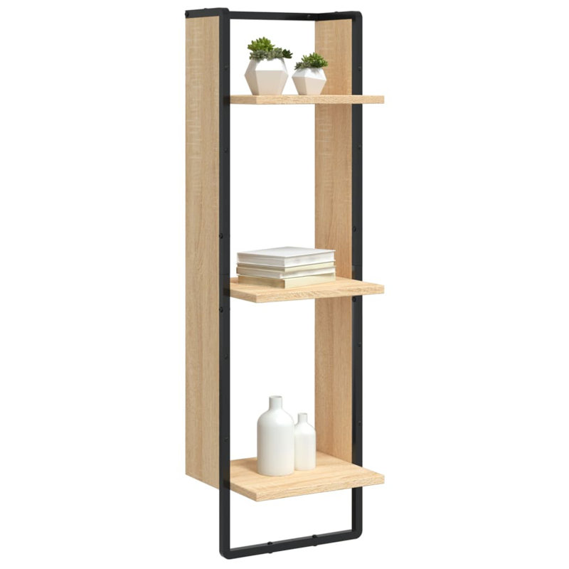 Adetoun 3 Piece Bracket Shelf, Sonoma Oak