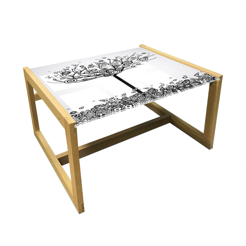 Jalliyah Trestle Coffee Table, 40cm H x 74cm W x 62cm D