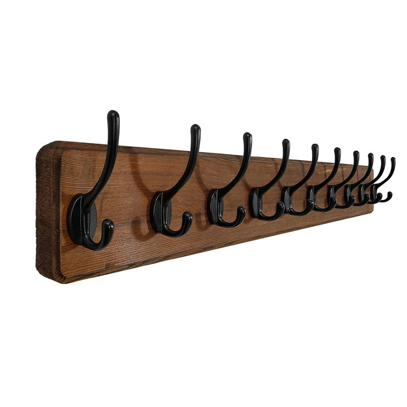 Millhousen Wall 10 - Hook Wall Mounted Coat Rack