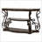 Gretta Merlot 2-Shelf Sofa Console Table