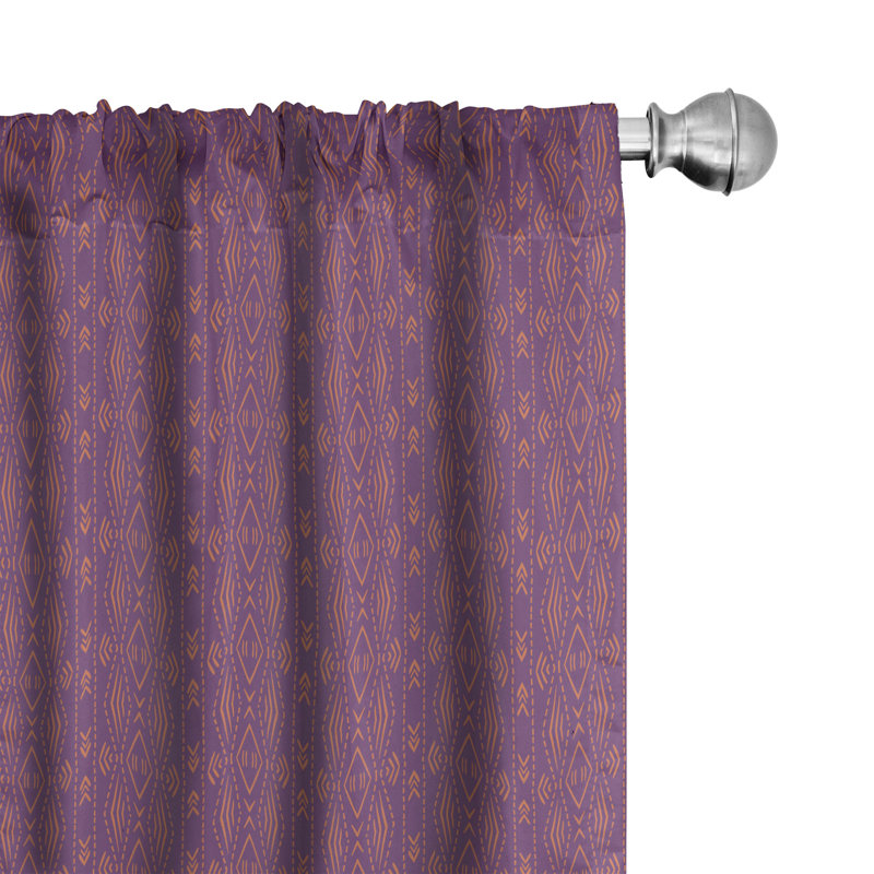 Tribal Semi-Sheer Rod Pocket Sliding Panel, 28" x 84"