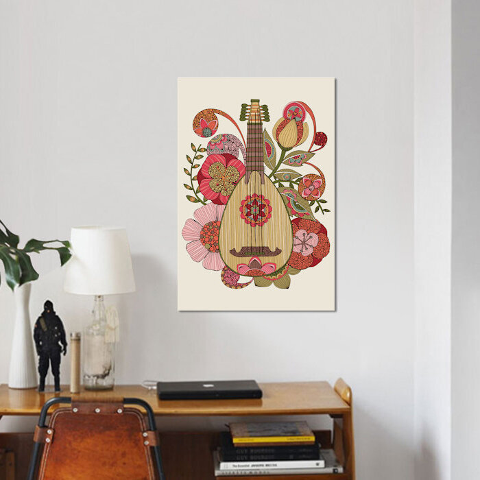 «Ever Mandolin» par Valentina Harper - impression sur toile tendue, H 40 po x l 26 po x P 1,5 po, Toile tendue, Pas de tapis