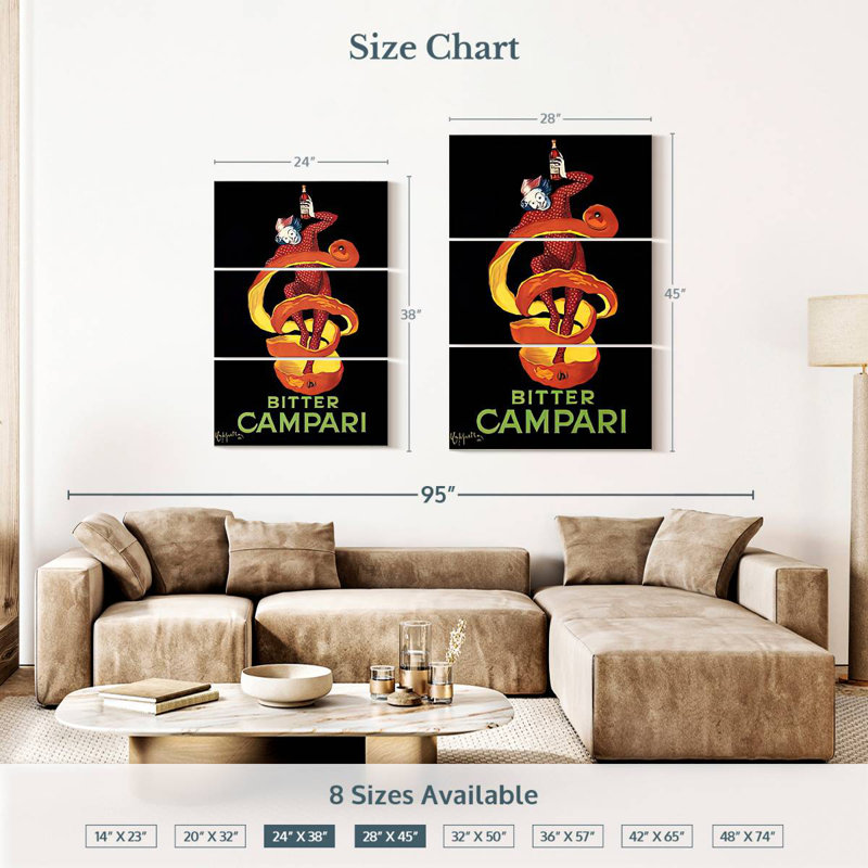Tergel Bitter Campari, 38" H x 24" W