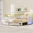 Extendable soft cushion sofa bed with two storage drawers and LED lights-117567712