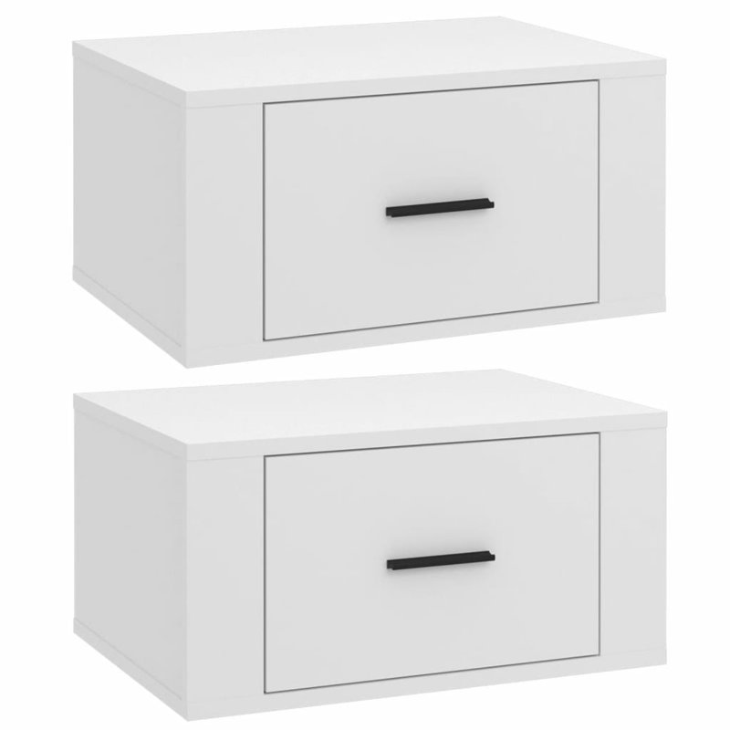 50cm W Bedside Table, White