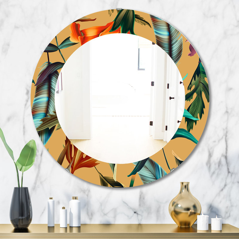Miroir d'appoint Feathers Bohemian and Eclectic, H 31,5 po x l 23,7 po