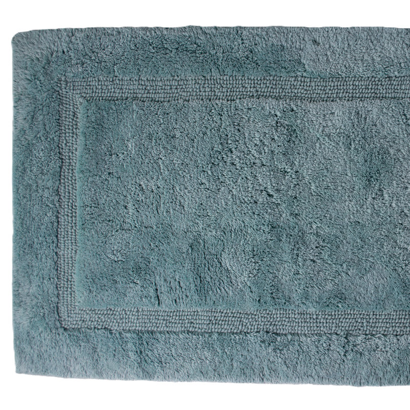 Tapis pour salle de bain Turkish, L 21 po x L 34 po, Bleu sarcelle