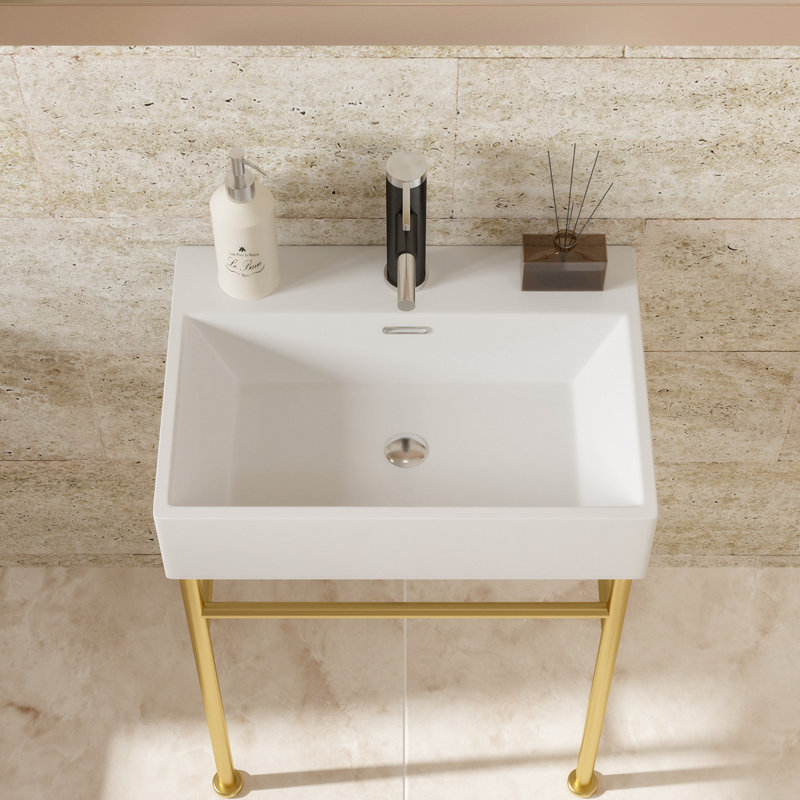Bathroom Console Sink With Overflow