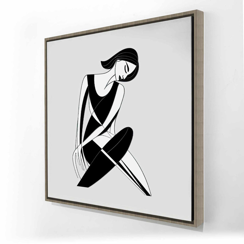 Femme assise - Toile encadrée beauté figurative