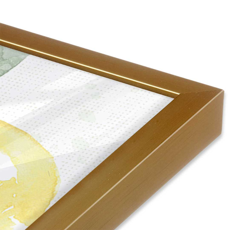 Ensemble de 2 impressions Lemon Grove Glow, 30 po x 30 po, Impression encadrée, Or poli