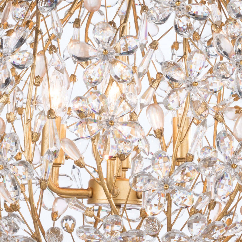 Cheshire Chandelier Small, Gold Leaf