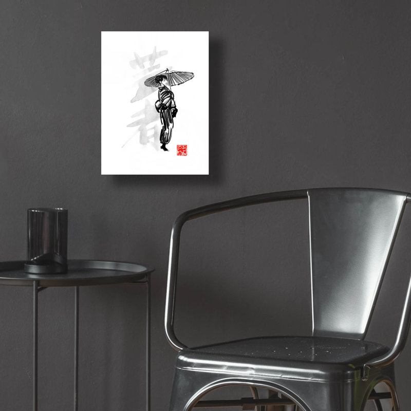 "Geisha" par Pechane, H 16 po x l 12 po