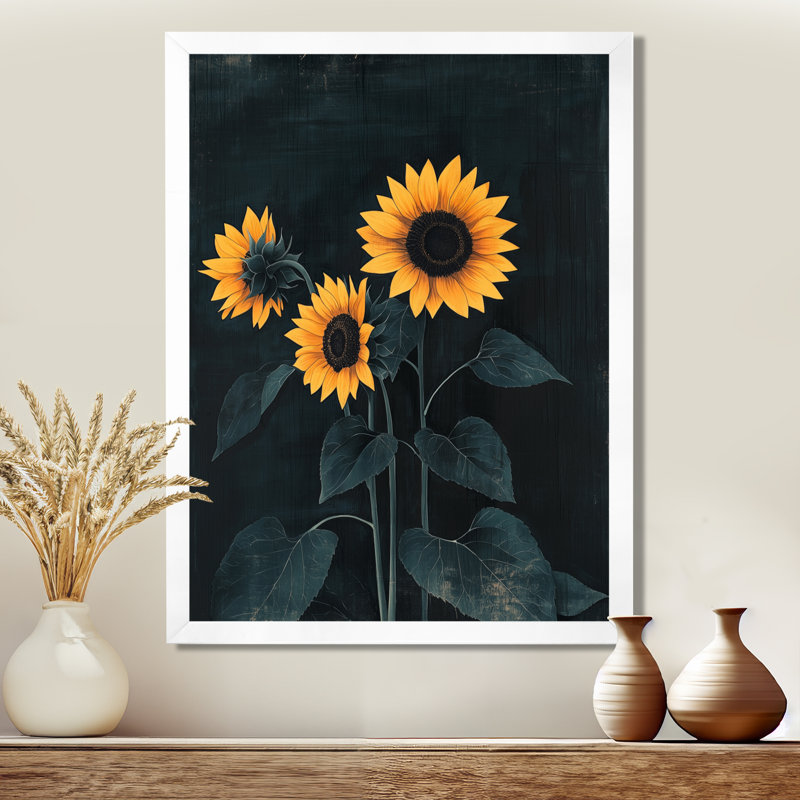 Impression sur toile florale, "D craint", H 32 po x l 24 po, Reproduction encadrée d'une seule photo, Blanc