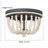 Speier 3-Light Dimmable Beaded Flush Mount Ceiling Light with Farmhouse Style-752473623
