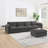 130" Modular Sectional Sofa, L-Shape With Folding Table And Dual-Port Charging, Side Storage Pockets, 2 Armrest Pillows, Free Movement Ottoman, High Density Foam, Chenille, 5 Seat-264520194