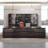 118.11"New Chinese-style brown ebony wood solid L-shaped executive desk-1490793682
