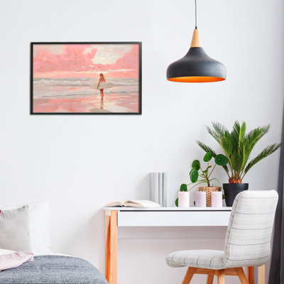 «Pink Sky Surfer», estampe numérique, design par LSR Design Studio
