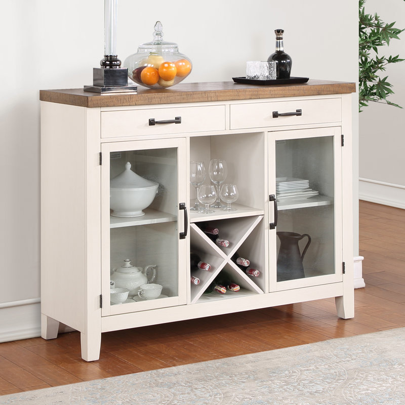 Knauss 52'' Sideboard, Milk White/Honey Brown