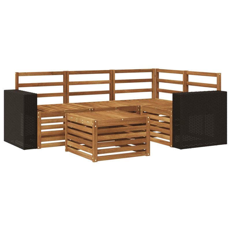  Outdoor Sofa Set 5 pcs Polyester
