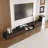 Modern Extendable TV Stand For Tvs Up To 85" And Larger With 3 Storage Drawers And Unique Design Open Shelf