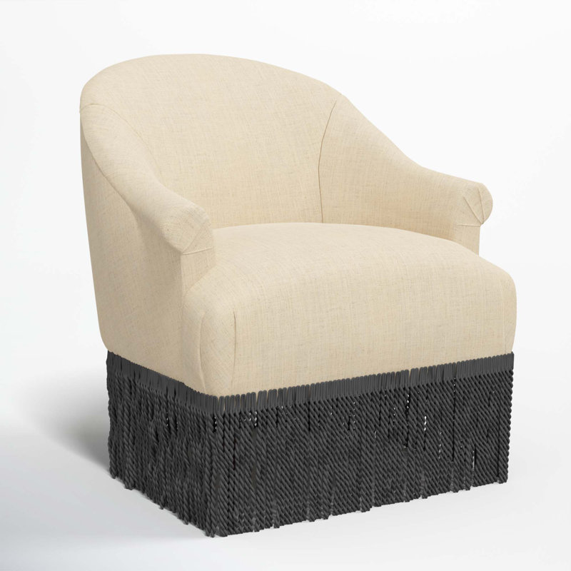 Fauteuil à oreilles Callie, Noir, Lin classique