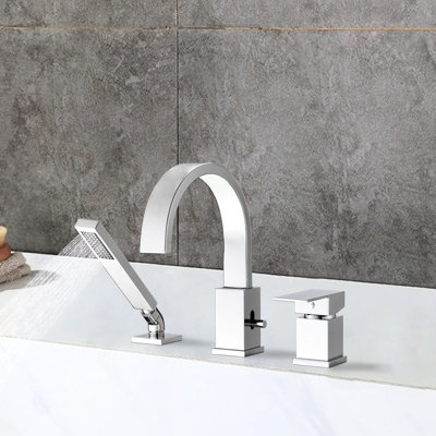 Robinet de baignoire à cascade avec poids de 9,82 lb et boyau de 59 po de hauteur et 4 po d'acier inoxydable
