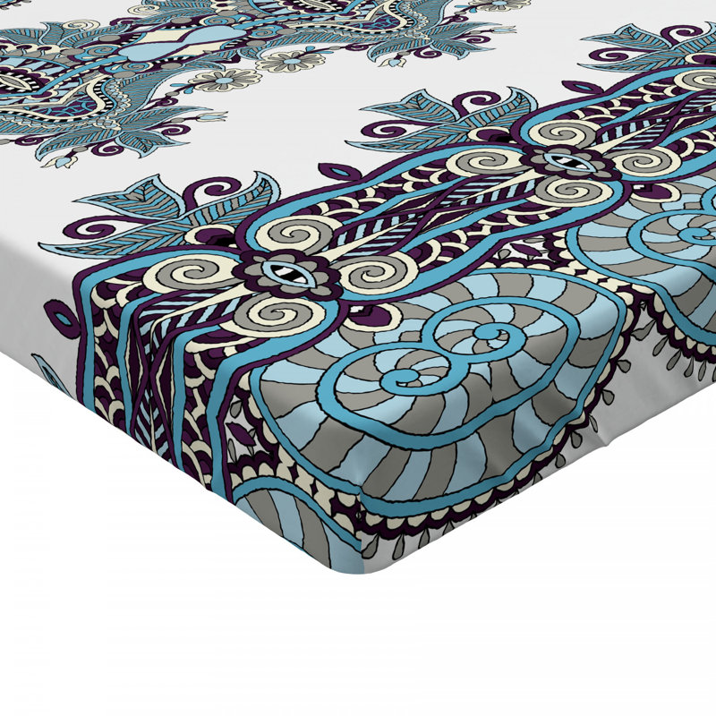 Microfiber Damask Fitted Sheet, Twin Fitted Sheet